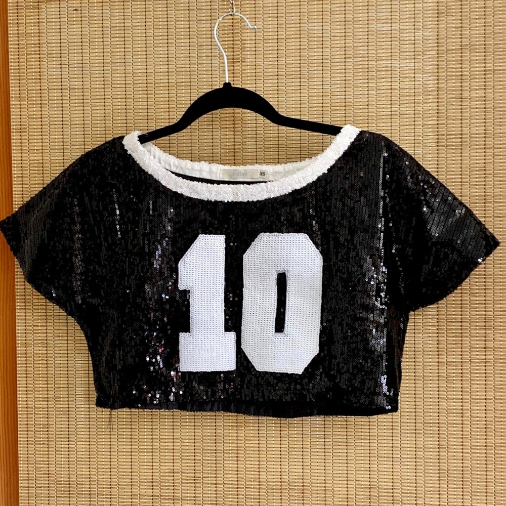 Millau LF Sequin Crop Top Perfect 10 Jersey